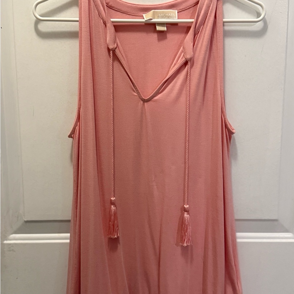 Michael Kors Blush Pink Tassel Top